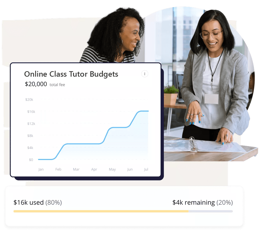 Online Class Tutor Budget Dashboard.