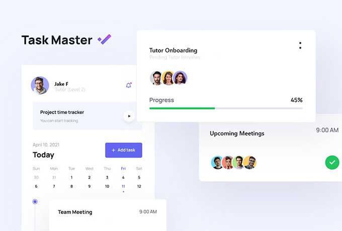 Task planner dashboard.